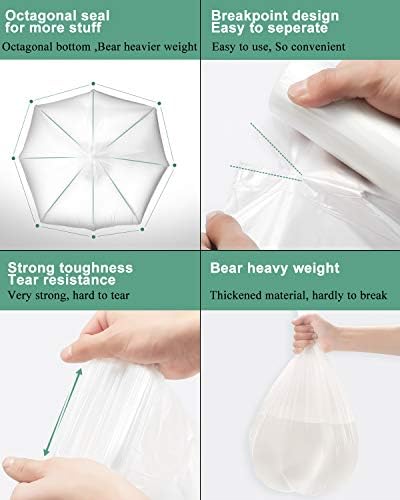AYOTEE 1.2 Gallon Compostable Trash Bags, Strong Small Trash Bags 125 Count - Image 5