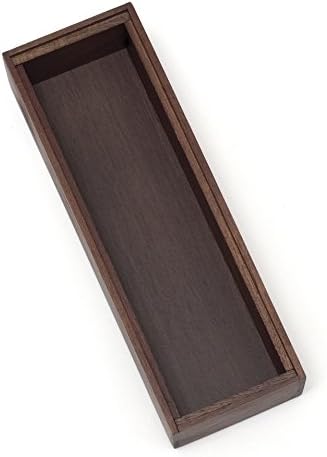 Lipper International 1081WN Walnut Finish Stacking Drawer Organizer Box, 3" x 9", Set of 2 by LipperInternational