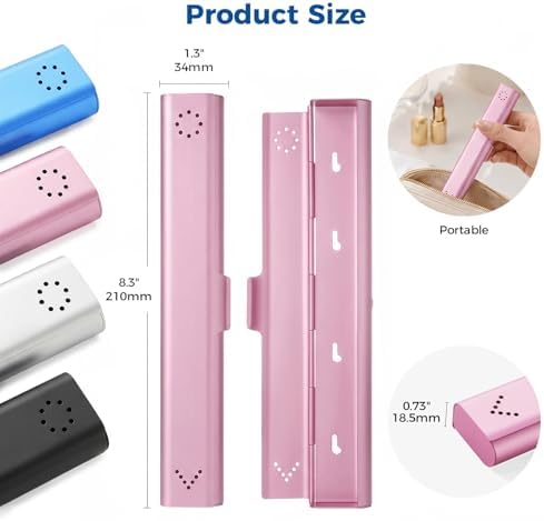 4 Pack Toothbrush Travel Case Aluminum, Portable Toothbrush Holders Travel, Manual Toothbrush Case Container for Traveling, Bathroom, Camping, Business Trip(Black, Silver, Pink, Blue) - Image 6