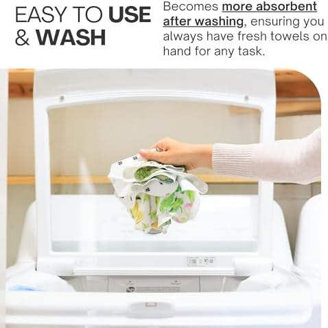 Reusable Paper Towels (12"x10”) - Soft Absorbent 100% Washable Paper Towels - Reusable Paper Towels Washable w/Cardboard Roll - Reusable Napkins (Chickens, 12x10inch) - Image 3