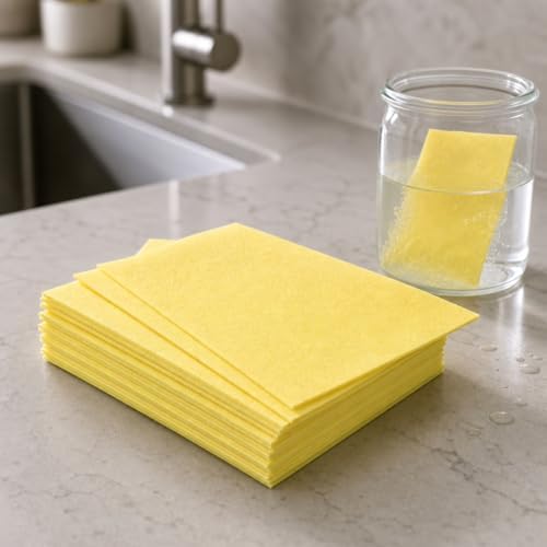 100PCS Multi-Surface Floor Cleaning Tablets, Dissolvable Hardwood Tile Laminate Cleaner, Eco-Friendly Concentrated Mop Solution for Spray Mops, Robot Mops & Buckets, with Natural Scents (Yellow) by Unknown