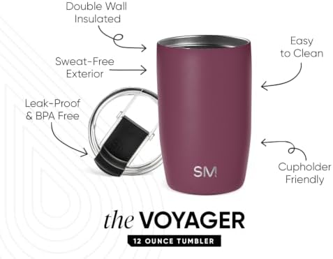 Simple Modern Travel Coffee Mug with Lid | 12oz | Purple - Image 2