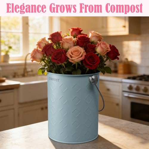 AOSION Countertop Compost Bin Kitchen,Odorless Indoor Compost Bin with Lid - Image 2