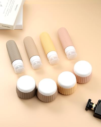 Mrsdry Travel Bottles 8 Pack, TSA Approved 3 oz Toiletries Containers, Leak Proof Silicone Squeezable Essentials Jars with Clear Bag - Image 6