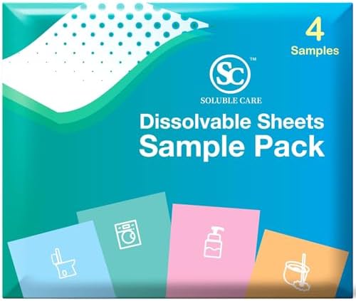 Sample Pack: Concentrated Dissolvable Cleaning Sheets by SolubleCare