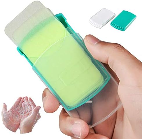 HongyiTime 2 Boxs (100 Sheets) Hand Washing Soap Sheets for Outdoor Travel,Portable Camping Hand Soap,Hiking Washing Hand Bath Paper Soap for Travel,BBQ,Party,School,Girls by HongyiTime