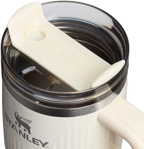 STANLEY Quencher H2.0 Tumbler with Handle and Straw 20 oz | Flowstate 3-Position Lid | Cup Holder Compatible for Travel | Insulated Stainless Steel Cup | BPA-Free | Fluted Cream Gloss - Image 2