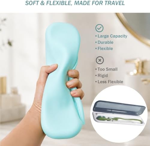 Silicone Toothbrush Travel Case, Extra Large Toothbrush Case for Traveling - Image 4