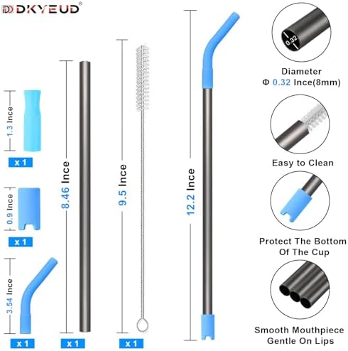 Quality Upgraded 8.5In Medical-Grade Pure Titanium Straw Set 1PCS, Lightweight, Corrosion Resistance, No Metal Flavor, BPA Free, Eco-Friendly Metal Straws Reusable, Suitable For Sensitive Bodies - Image 3
