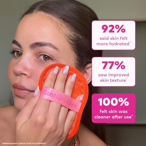 The Original MakeUp Eraser 7-Day Set, Erase All Makeup with Just Water, Including Waterproof Mascara, Eyeliner, Foundation, Lipstick, Sunscreen, and More! Spritz Please 7ct - Image 5