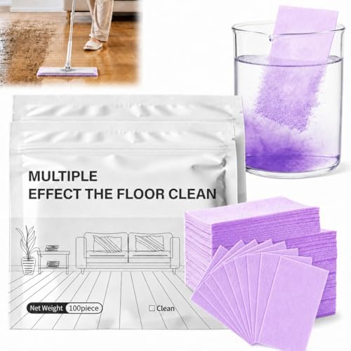 Multi-Surface Floor Cleaning Tablets – Concentrated Dissolvable Cleaner for Hardwood, Tile, Laminate & More – Heavy Duty Deodorizing, Streak-Free Shine – No Harsh Chemicals (200pcs, Lavender) by Unknown