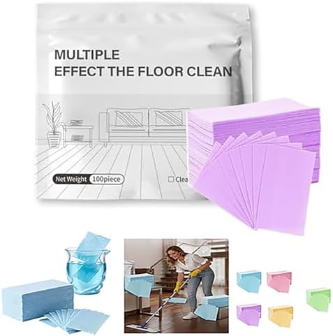 100/300PCS Multi-Surface Floor Cleaner Tablet,Upgraded Floor Cleaning Solution Tablets,Multiple Effect the floors Clean for Hardwood Laminate,Tile Walls Bathrooms & Kitchen Offices(Purple) by HZSprance