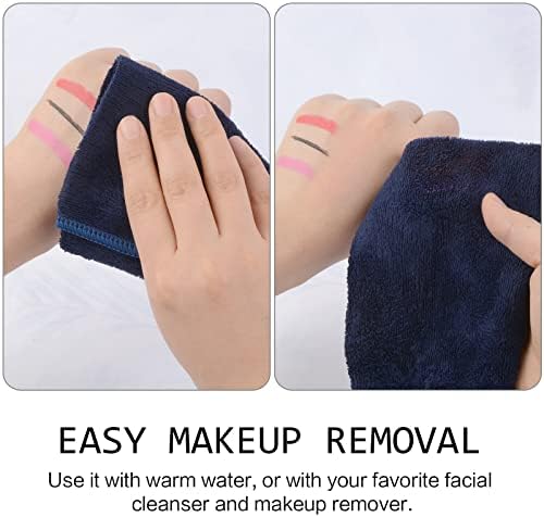 SINLAND Microfiber Facial Cloths Fast Drying Washcloth 12inch x 12inch (Pack of 10, Navy Blue) - Image 4