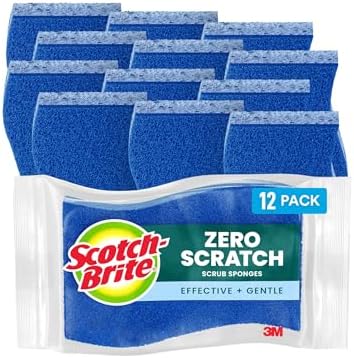 Scotch-Brite Zero Scratch Scrub Sponges, 12 Pack by Scotch-Brite