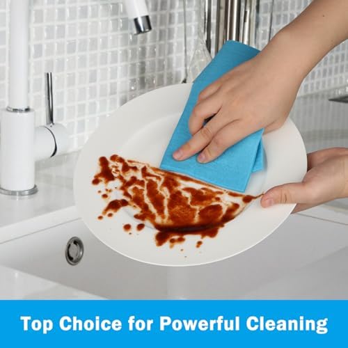 HOMEXCEL 50PK Swedish Dishcloths for Kitchen, Absorbent Dish Cloths, 7x6in - Image 3