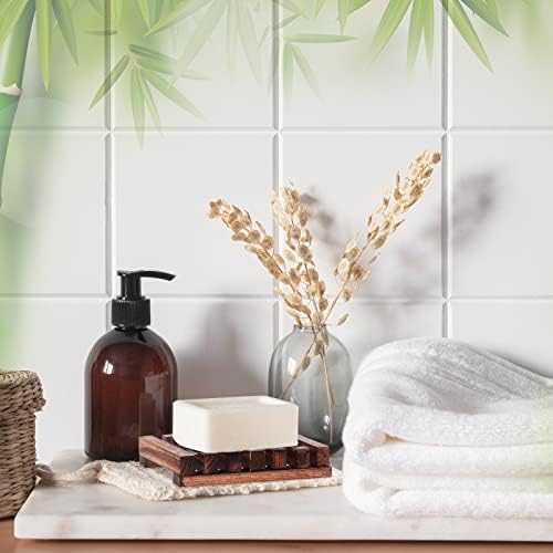 Skylety 30 Pieces Wooden Shower Soap Dish Bulk Soap Holder, Brown Color - Image 6