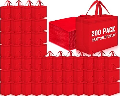Windyun Reusable Grocery Bags Non Woven with Handles by Windyun