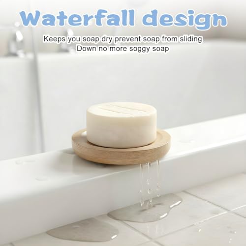 20Pcs Bamboo Soap Dishe 3 Inch Wooden Soap Tray Soap Holder Bar Soap Holder - Image 4