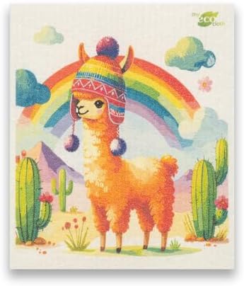 SWEDEdishcloths - Eco Friendly Cellulose Sponge Dish Towels - Mixed Set of 6 (One of Each Design) Llama Swedish Dish Cloths - Image 5
