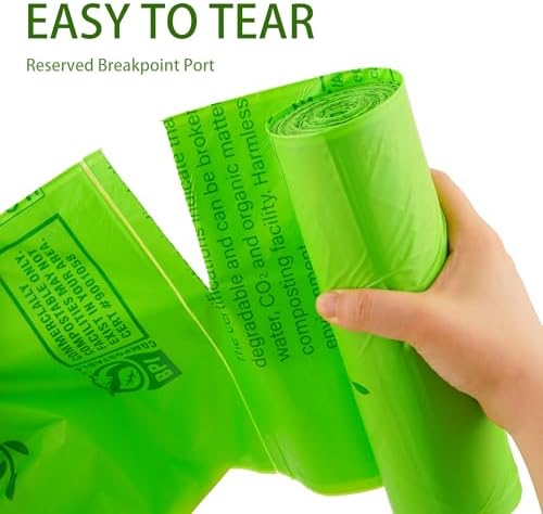 Compost Bags 33 Gallon 125 Liter Extra Thick 1.2 Mils Compostable Food Scrap Waste Bags with US BPI ASTM D6400 and Europe OK Compost Home Certified 20 Counts - Image 6