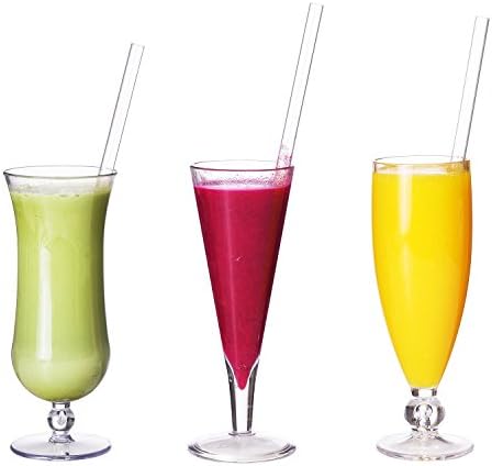 ALINK Reusable Clear Smoothie Straws, 10 in x 10 mm Jumbo Tritan Hard Plastic Drinking Straws, Individually Wrapped, Pack of 6 with Cleaning Brush and Carrying Case - Image 3