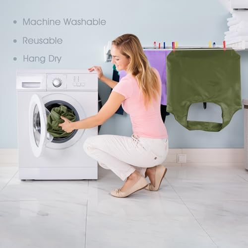 BeeGreen Dark Green Reusable Grocery Bags Bulk 10 Packs, Kitchen Reusable Shopping Bags 50LBS Large, Machine Washable Durable, Easily Foldable with a Storage Bag - Image 6