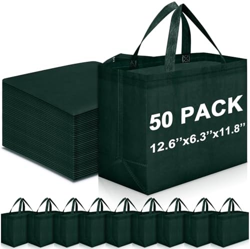 Windyun Reusable Grocery Bags Non Woven with Handles by Windyun