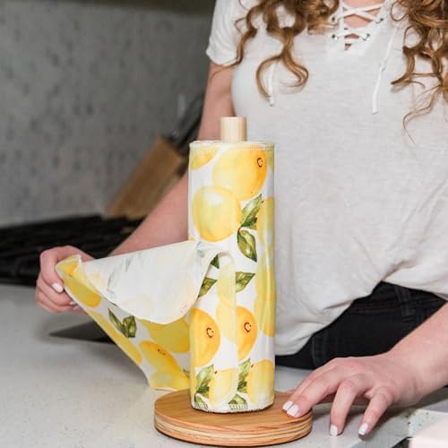 Marley's Monsters UNpaper® Towels + Holder - 24 Reusable 12x10in Cotton Flannel Cloths with 6in Wood Base & Dowel - Machine Washable, Sustainable for Kitchen Cleaning, Spills & Chores - Image 5