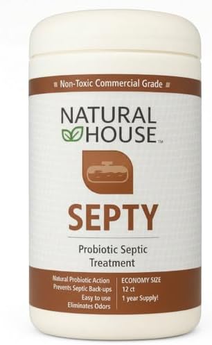 Natural House Septy - Plant-Based Enzyme Pods for Septic-Safe Plumbing Care - Monthly Maintenance for Tank, RV & Boat Systems - Plant-Based, Fragrance-Free - 12 Month Supply by NaturalHouse