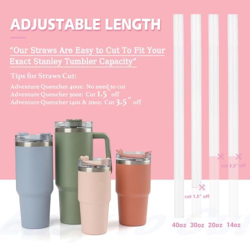 Jetstop Straw with Cover fit Stanley Quencher H2.0 14-40 oz Tumbler, 8pk - Image 3