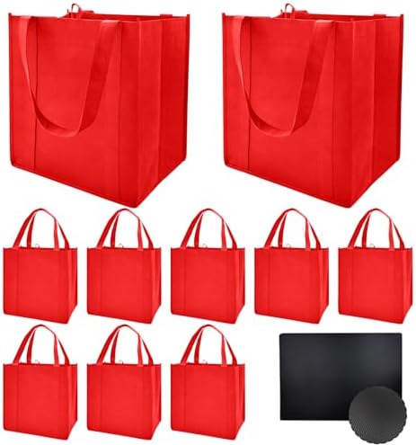 10 pack Reusable Grocery Bags,Thick Bottom-Shopping Bag for Groceries by HORYGReusableGroceryBags