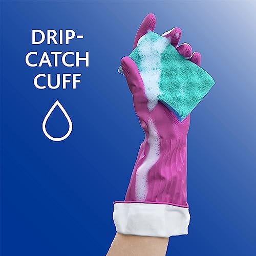 O-Cedar Multi-Use Scrunge Scrub Sponge (6 CT) with Playtex Living Reuseable Rubber Cleaning Gloves (Medium, 3 Pairs) - Image 4