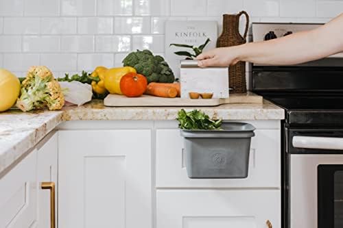 Full Circle Counter Catcher Compost Bin, Fits in Freezers, Slate - Image 2