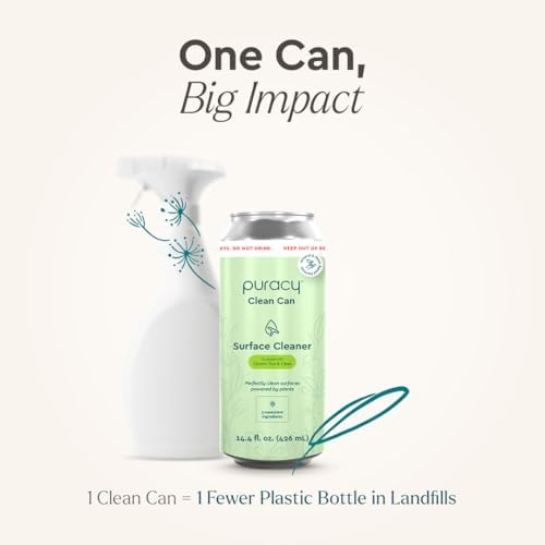 Puracy All Purpose Cleaner Clean Can – Plant-Powered Multi-Surface Cleaner - Surface Cleaner Solution As Seen on TikTok (Green Tea + Lime, 14.4 fl oz, 3 Pack) - Image 3