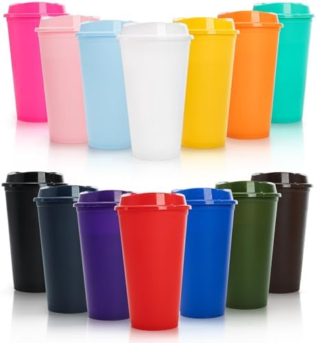 ZAVOOS 14 Pack Reusable Coffee Cups with Lids, 16 Oz by YouroasisForallofusCreatingsharedcomfortforeveryhome
