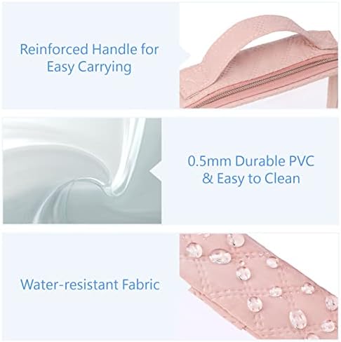 PACKISM Clear Makeup Bag Travel - TSA Approved Toiletry Bag, 3 Pack Pink - Image 5