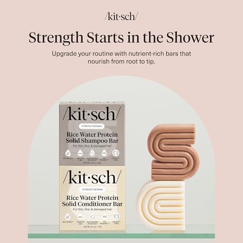 Kitsch Rice Water Solid Shampoo and Conditioner Set for Hair Growth – 2 pcs - Image 6