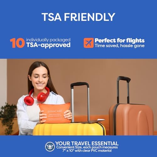 Dynarex DynaCare Daily Hygiene Kit - Travel Essentials Toiletry Bag - Includes TSA Approved Shampoo, Toothbrush Set, Body Lotion and More - Orange, 1 Kit (9-Pieces) - Image 6