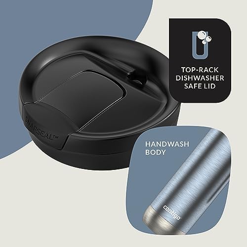 Contigo Superior 2.0 Stainless Steel Travel Mug 20oz with Handle | Leak-Proof Lid | Double-Wall Insulation | Dark Ice | Pack of 4 - Image 5