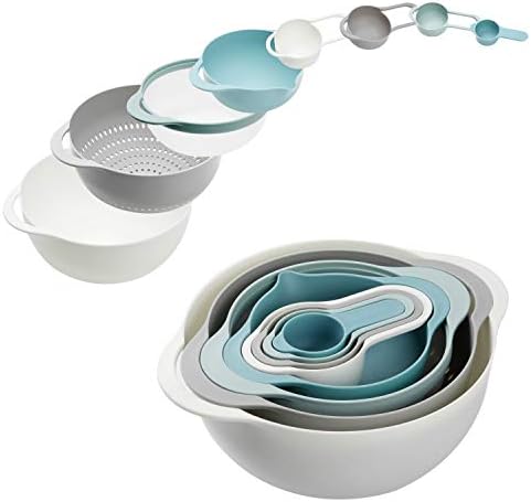 Plastic Mixing Bowls, Multicolored, Set of 8, Rv Camping Accessories by PantulaHomeGoods