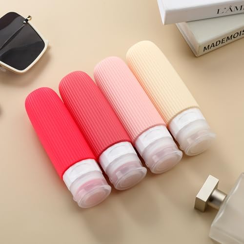 Mrsdry Travel Bottles for Toiletries, Tsa Approved 3oz Portable Travel Bottles, BPA Free Leak Proof Squeezable Silicone Travel Size Containers, Travel Accessories with Clear Toiletry Bag (4 Pack) - Image 6