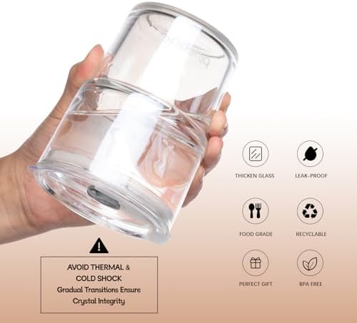 BLUEPOLAR 13oz/400ml Glass Water Tumbler with Straw and Lid Sealed Carry On Thick Wall Iced Coffee Cup Glass Cup for Water, Iced Tea Fruit Juice Etc (White-2Pack) - Image 3
