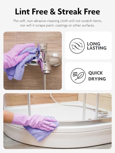 Fantasticlean Microfiber Cleaning Cloth Roll- 75 Sheets, 12"x12" (Lavender) - Image 6