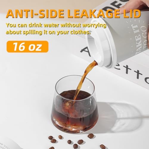 Plastic Reusable Coffee Cups with Lids, 4 Pack - Image 5