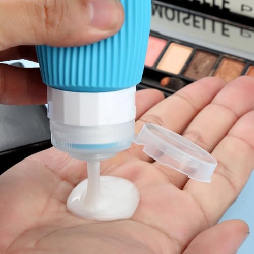 Mrsdry Travel Bottles for Toiletries, Tsa Approved 3oz Portable Travel Bottles, BPA Free Leak Proof Squeezable Silicone Travel Size Containers, Travel Accessories with Clear Toiletry Bag (4 Pack) - Image 5