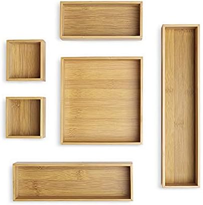 Whitmor 6-Piece Bamboo Drawer Organizers by Whitmor
