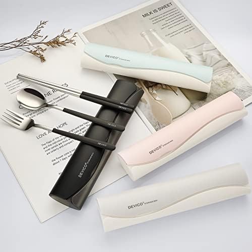 DEVICO Camping Utensils, Full-Size Reusable Silverware for Lunch Adult - Image 6