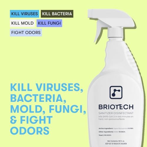BRIOTECH Sanitizer Disinfectant, Hypochlorous Acid, Refill, 32 oz - Image 2