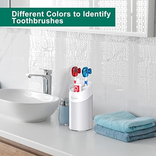 Mspan Toothbrush Head Cover Cap: Tooth Brush Protector Cute Plastic Clip Pod Compatible with Standard & Electric Toothbrush - Travel Case for Traveling & Home - 4 Packs - Image 5