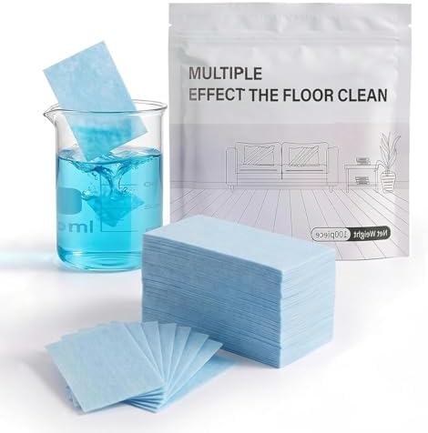 Floor Cleaning Tablets，Concentrated Soluble Dry Cleaning Sheets Multi-Effect Portable Mopping Solution for Home Tiles Hardwood Marble blue 200 Pcs by Unknown